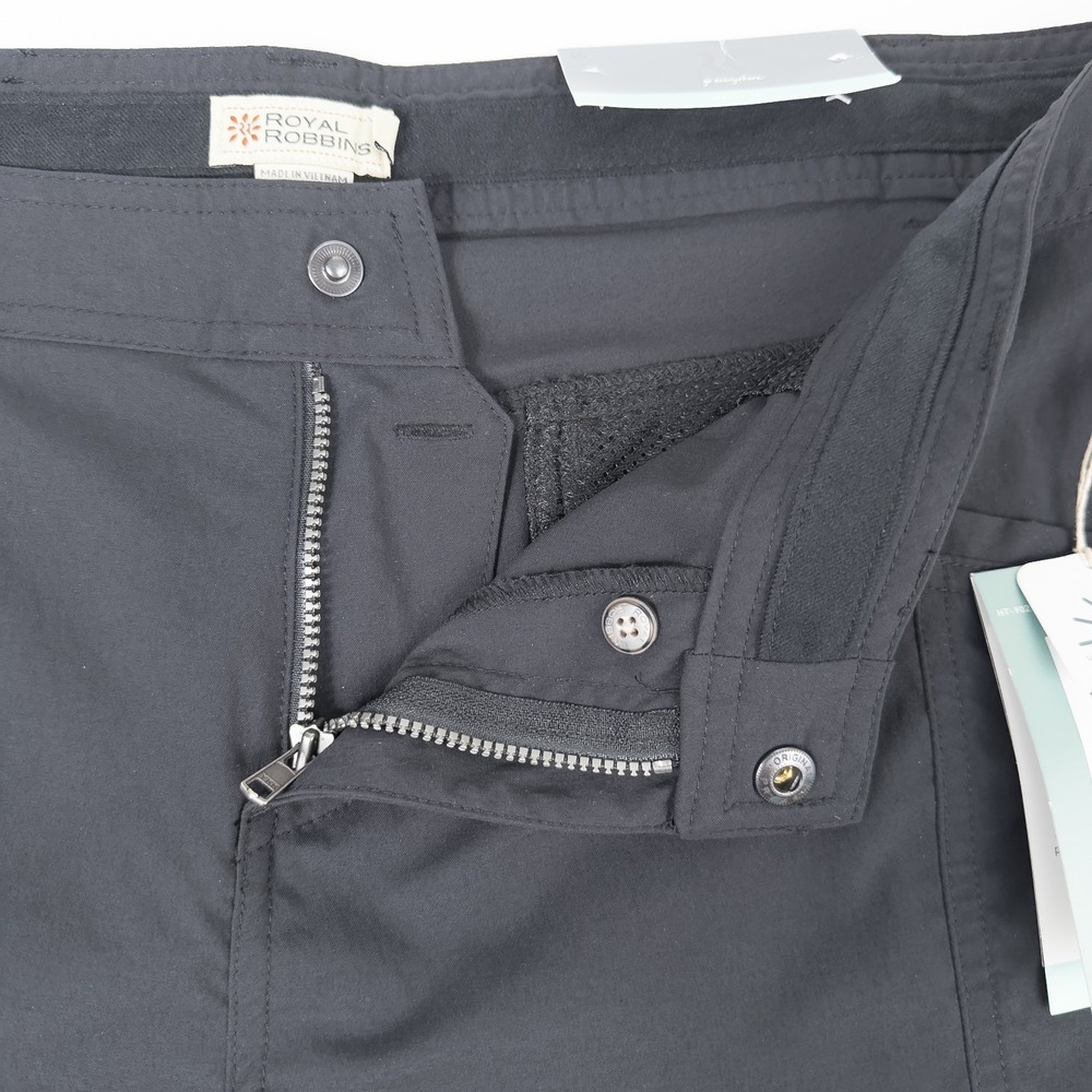 Royal Robbins Discovery Bermuda Shorts Womens 16 Black Nylon Hiking Outdoors - Picture 10 of 16